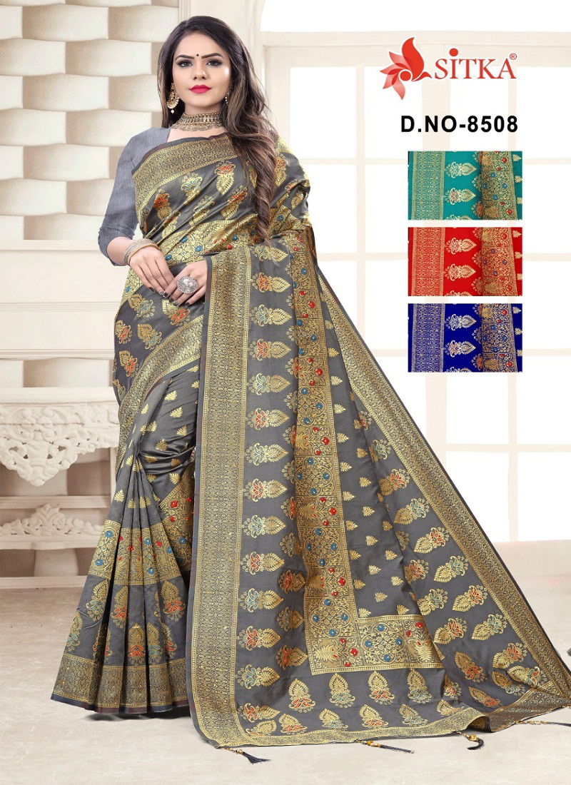 Jasmit 8508  Latest  Party Wear Cotton Silk Saree Collection